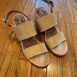 Toms Heeled Sandals (Nude)